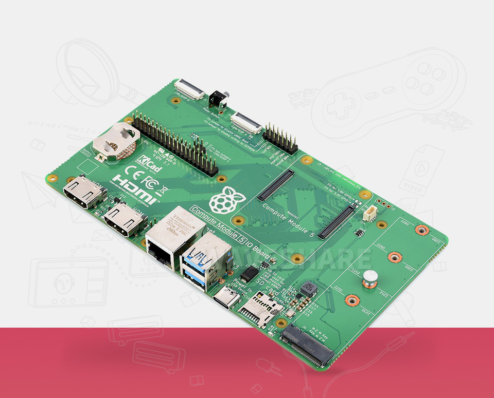 树莓派 Compute Module 5 计算模块主图
