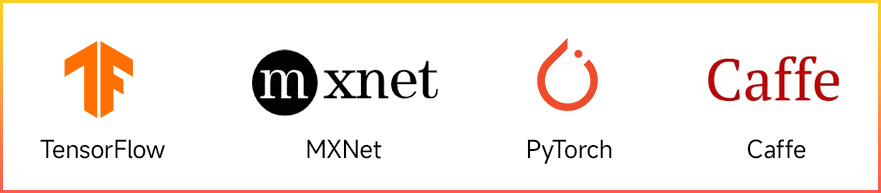 TensorFlow、MXNet、PyTorch、Caffe 等一系列框架的网络模型图标