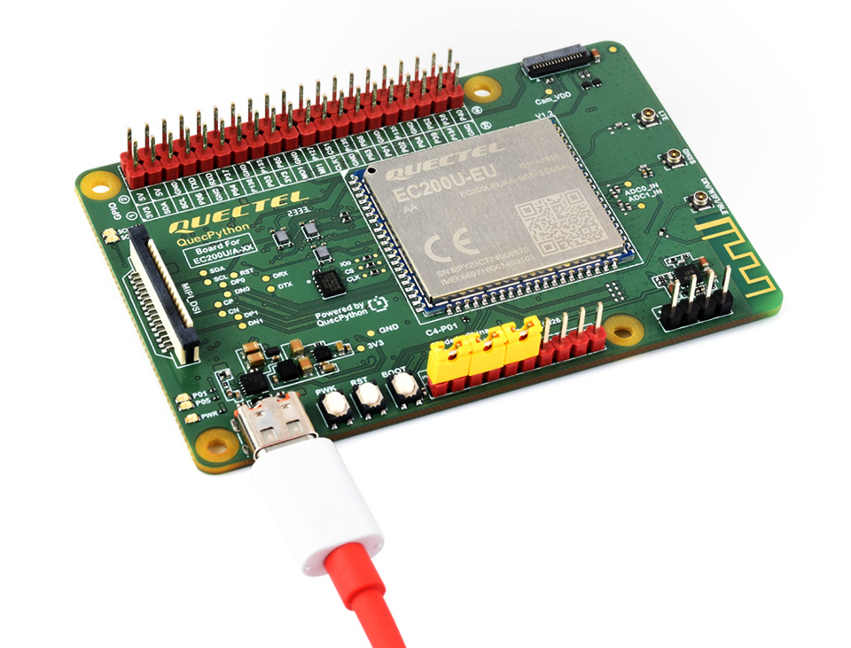 EC200U-EU-C4-P01 迷你开发板支持 C/C++，MicroPython