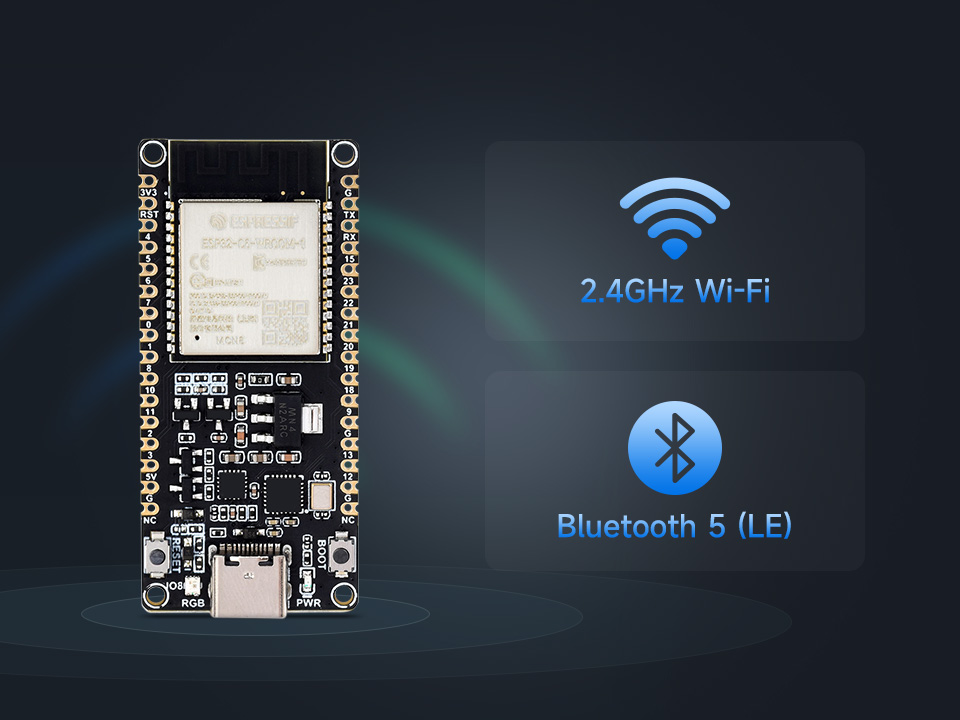 微雪 ESP32-C6 微控制器 Wi-Fi 开发板