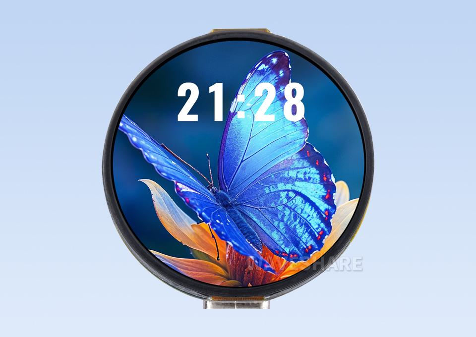 ESP32-C6-Touch-AMOLED-1.32 英寸开发板, 展示图