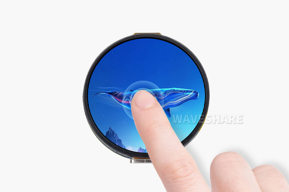 ESP32-C6-Touch-AMOLED-1.32 英寸开发板，适用于各种智能设备开发，可实现人机交互功能，内部可接电池，独立运行