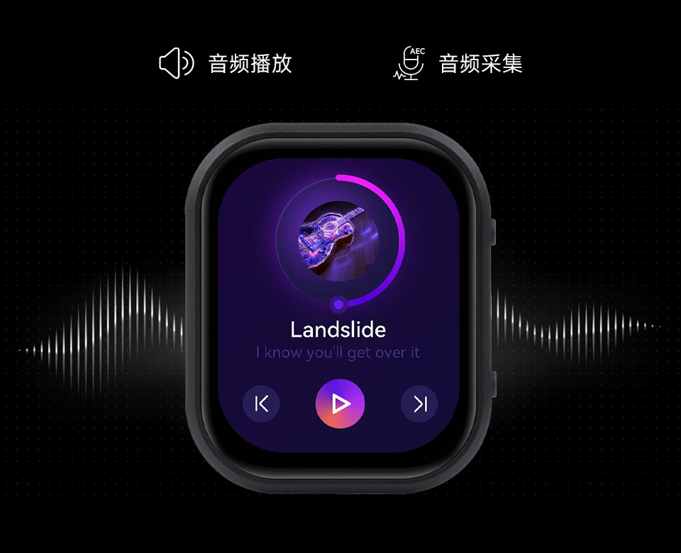 ESP32-C6-Touch-AMOLED-2.06 英寸开发板，板载 ES8311 音频编解码芯片及 ES7210 回声消除电路
