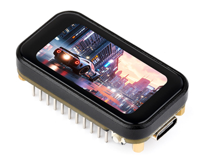 ESP32-C6-Touch-LCD-M 产品亮屏图片 带排针