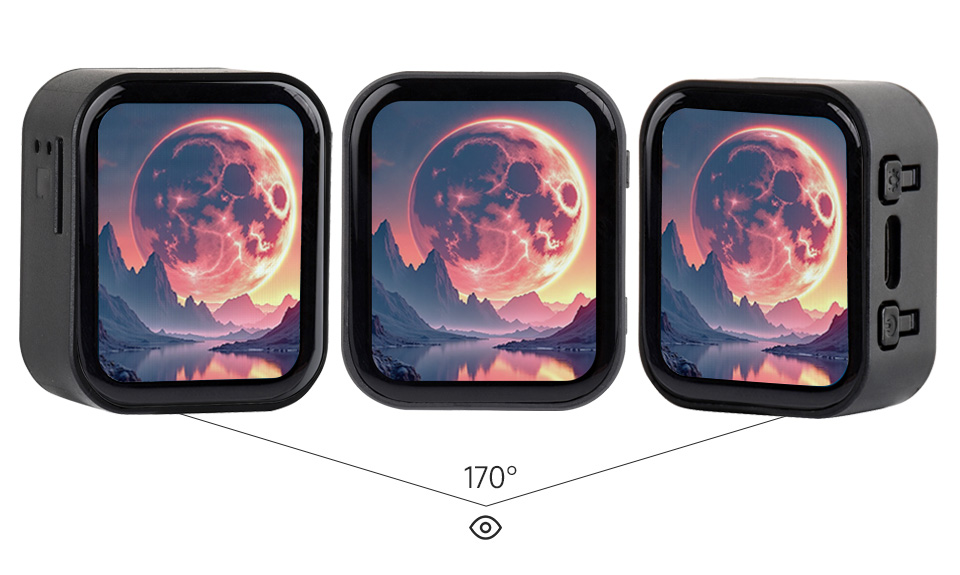 ESP32-C6-Touch-LCD-1.83 英寸液晶开发板板载IPS 显示面板,可视角度广