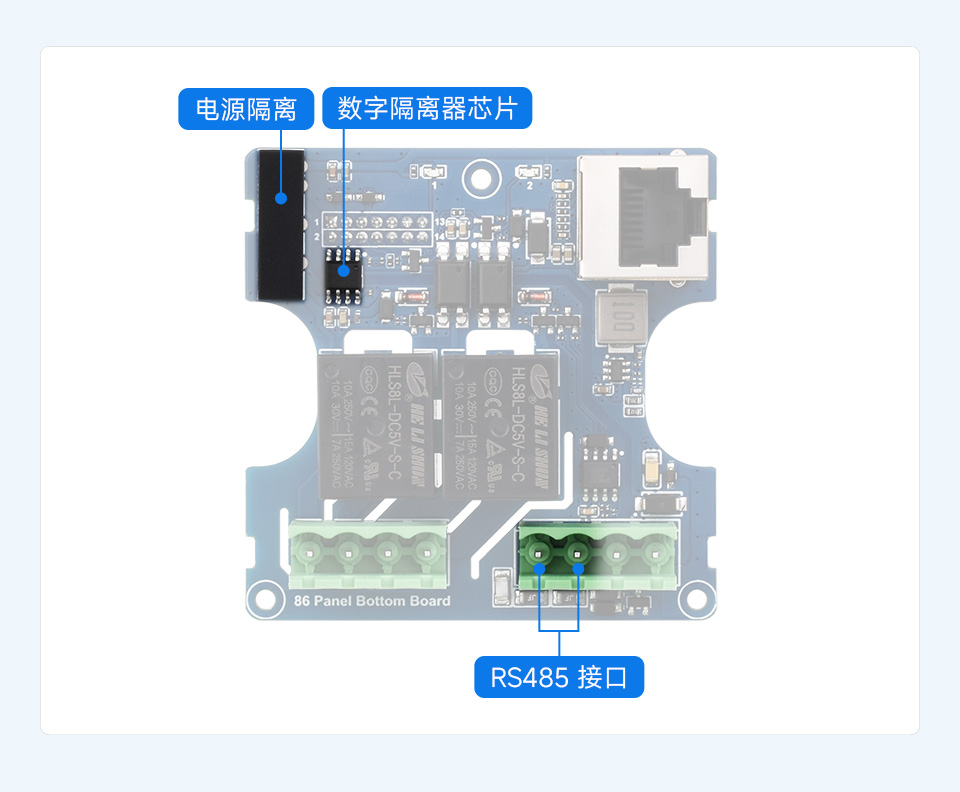 幸狐 Core1106 智能 86 盒 RS485接口 电源隔离 数字隔离器芯片