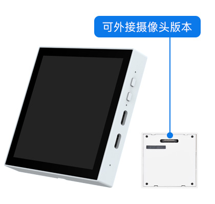 幸狐 Core1106 智能 86 盒首图，在蓝色背景上的侧视图