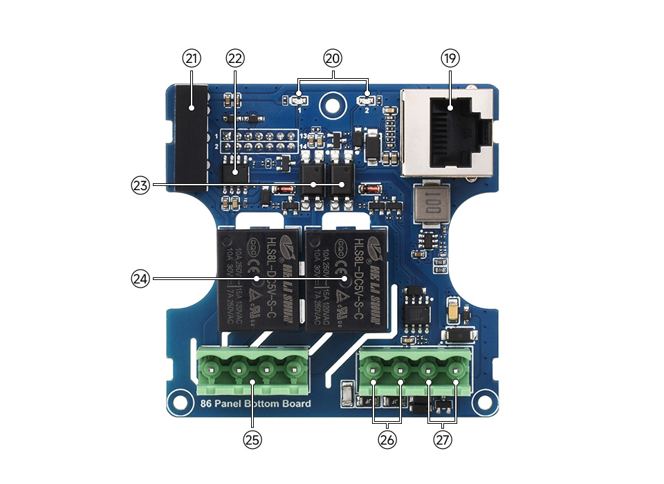 幸狐 Core1106 智能 86 盒 86 Panel Bottom Board PCB布局图片