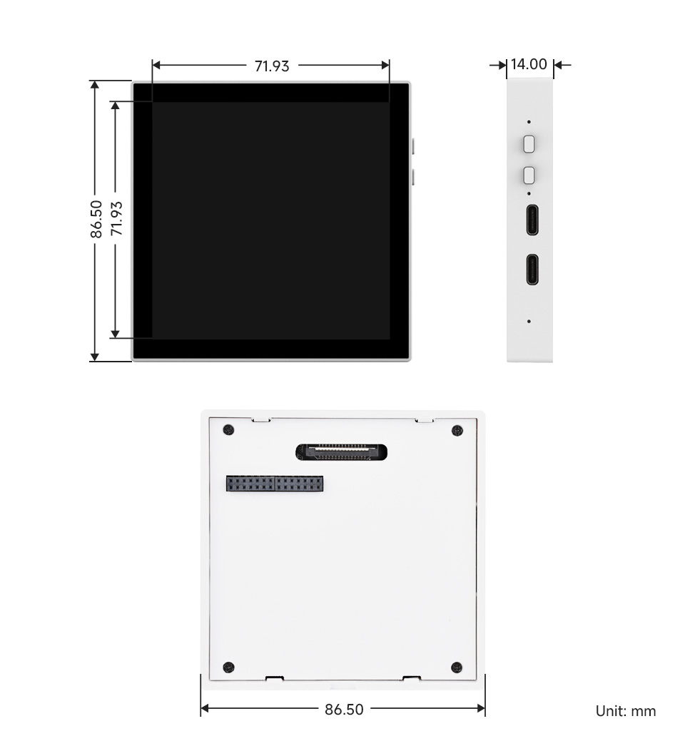 幸狐 Core1106 智能 86 盒产品尺寸图