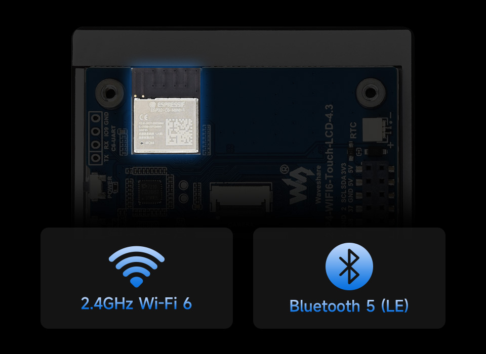 ESP32-P4-WIFI6 4.3 英寸触摸屏开发板支持扩展多种外设