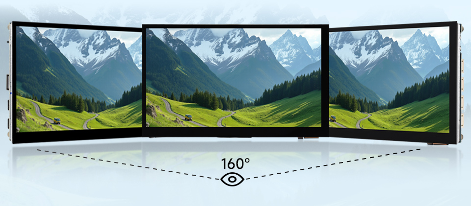 ESP32-P4-WIFI6 7 英寸触摸屏开发板 屏幕可视角度 160度