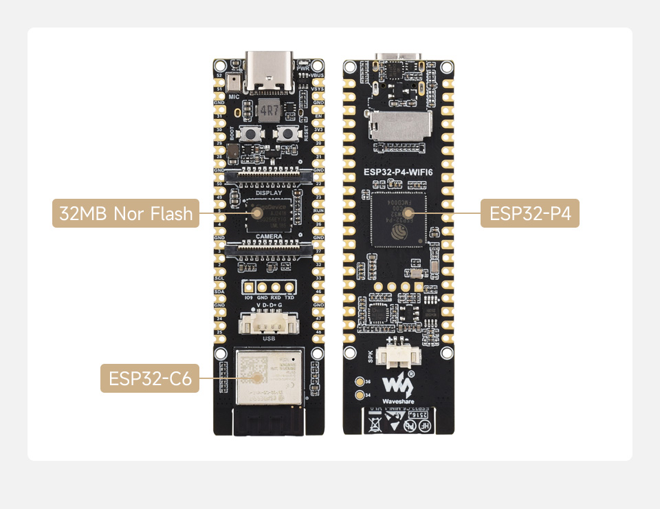 微雪 ESP32-P4-WIFI6 Wi-Fi 开发板