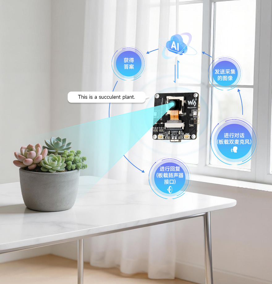 ESP32-S3 AI 摄像头开发板支持图像采集识别和 AI 语音交互
