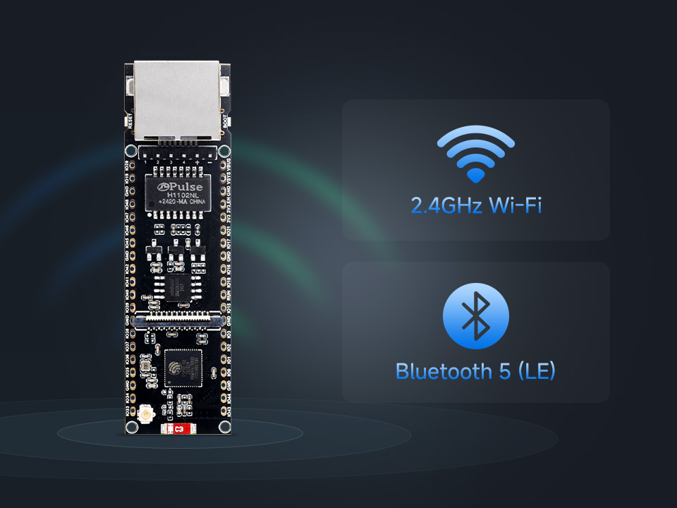 ESP32-S3 以太网开发板支持 Wi-Fi 和 BLE 5