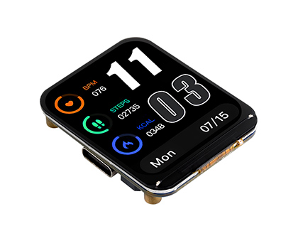 SP32-S3 1.69 英寸液晶开发板显示日期界面