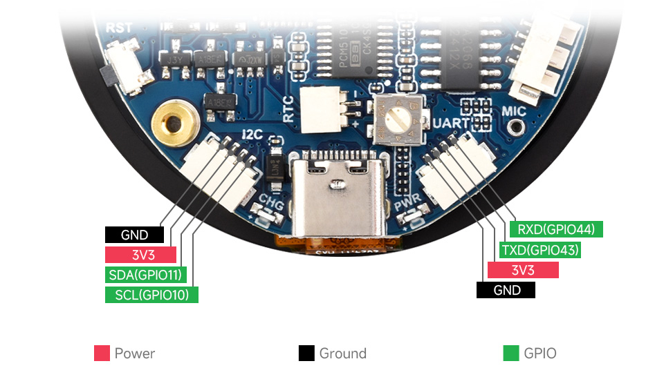 ESP32-S3 4英寸电容触控屏开发板支持扩展多种外设，可通过 CAN、RS485、I2C 等接口接入更多扩展设备