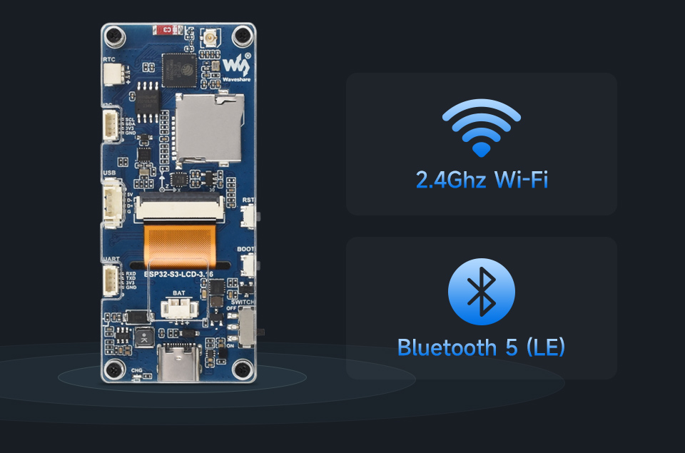 ESP32-S3 3.16 英寸液晶开发板支持 Wi-Fi  和 BLE 5