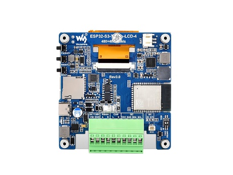 ESP32-S3 4 英寸电容触控屏开发板俯视图