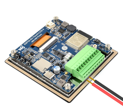 4英寸电容触控屏开发板背面插线示意图