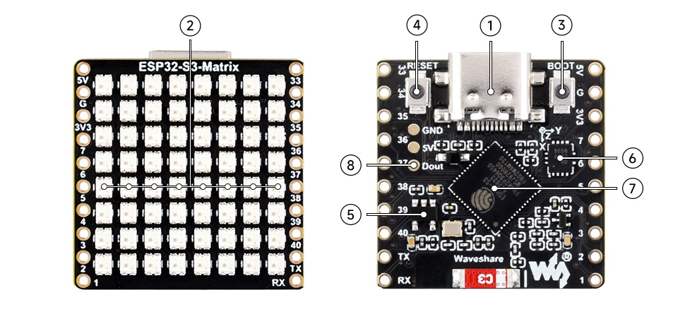 ESP32-S3-Matrix 资源简介