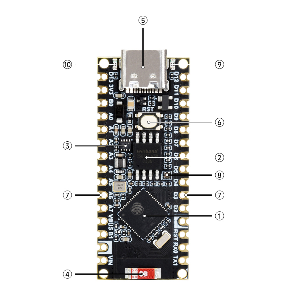 Arduino ESP32-S3-Nano 开发板资源简介