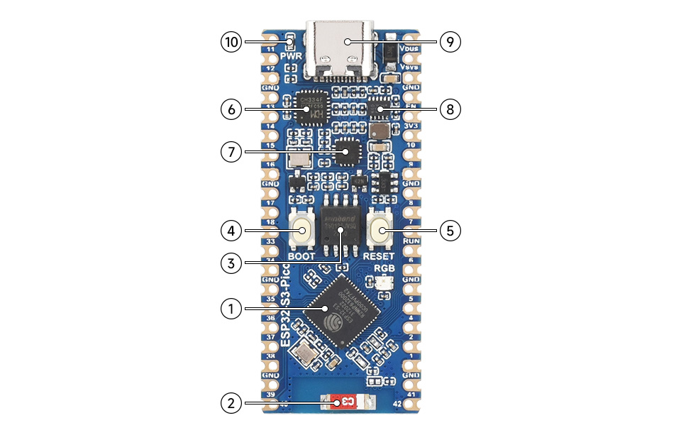 微雪 ESP32-S3 微控制器 Wi-Fi 开发板资源简介