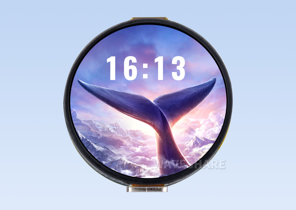 ESP32-S3-Touch-AMOLED-1.32 英寸开发板, 展示图