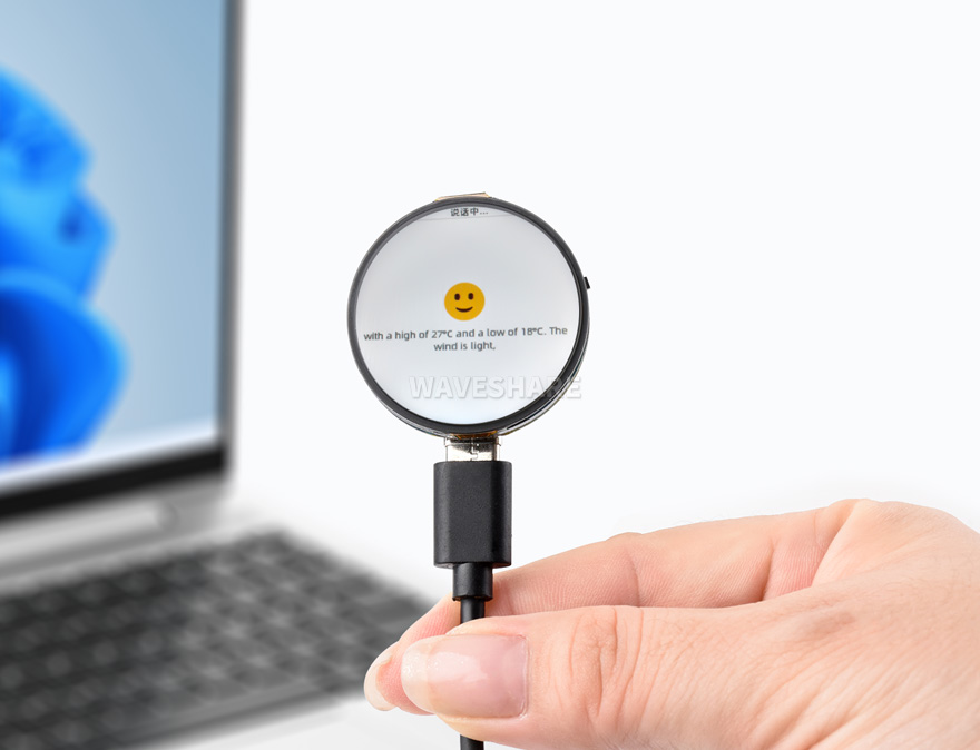 ESP32-S3-Touch-AMOLED-1.32 英寸开发板，支持语音离线识别和 AI 语音交互