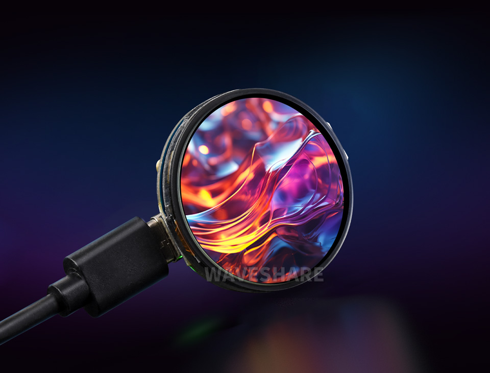 ESP32-S3-Touch-AMOLED-1.32 英寸开发板，采用 AMOLED 屏幕