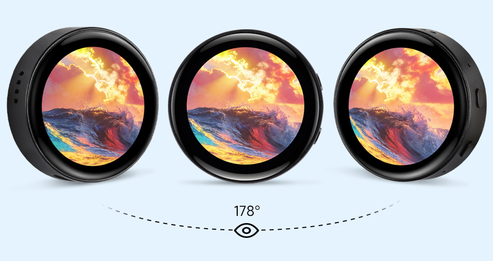 ESP32-S3 1.43 英寸电容触控屏开发板 178° 广视角效果展示