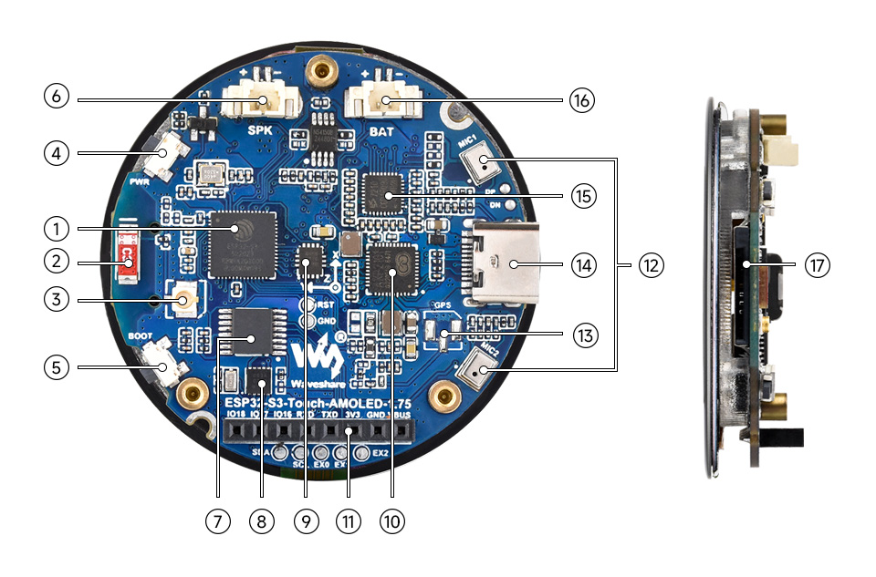 1.75 英寸电容触控屏开发板资源简介