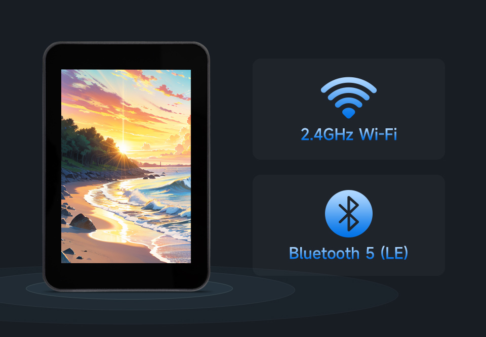 三个ESP32-S3 2.8 英寸电容触控屏开发板并列，并展示不同视角及IPS屏幕软件