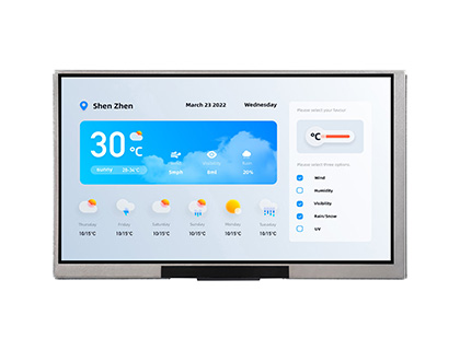 ESP32-S3 7 英寸电容触控屏开发板的应用场景，分别介绍了多元输出场景，HMI人机界面场景，和LVGL GUI开发场景