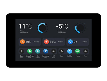 ESP32-S3 7 英寸电容触控屏开发板的应用场景，分别介绍了多元输出场景，HMI人机界面场景，和LVGL GUI开发场景