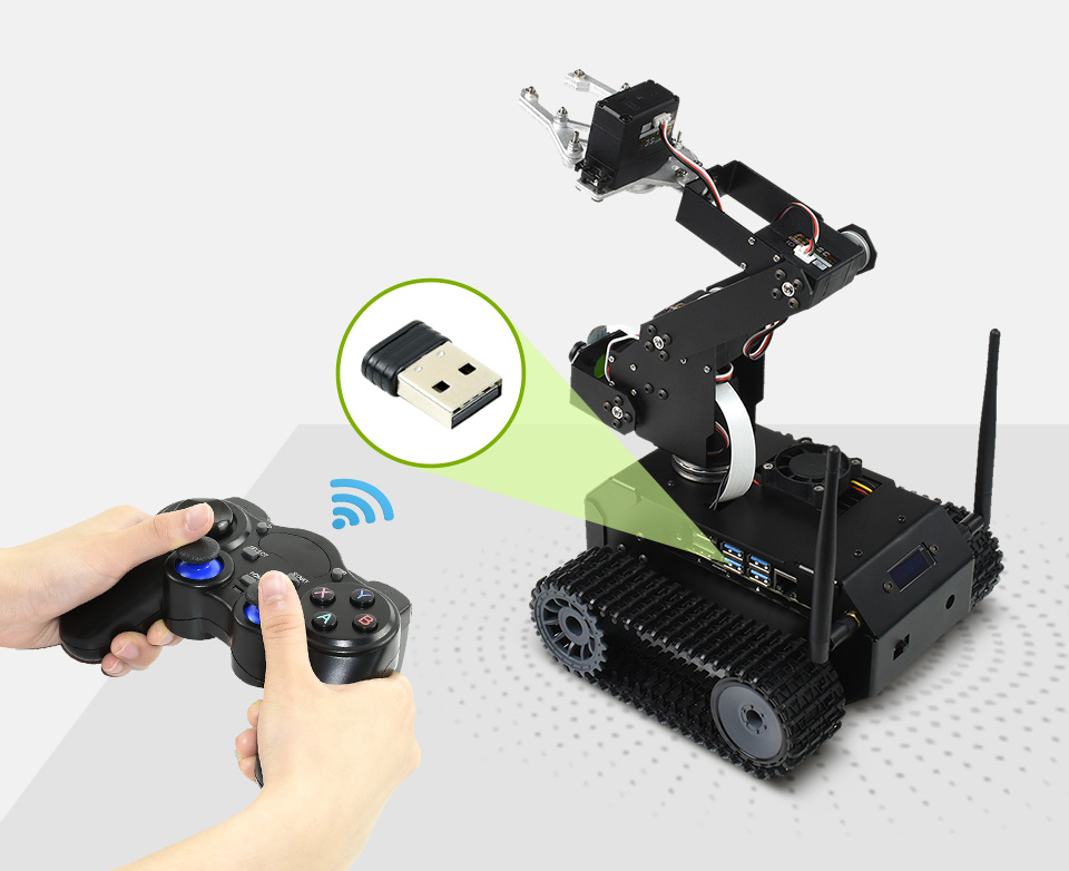 JETANK AI Kit AI 智能履带机器人无线游戏手柄操控