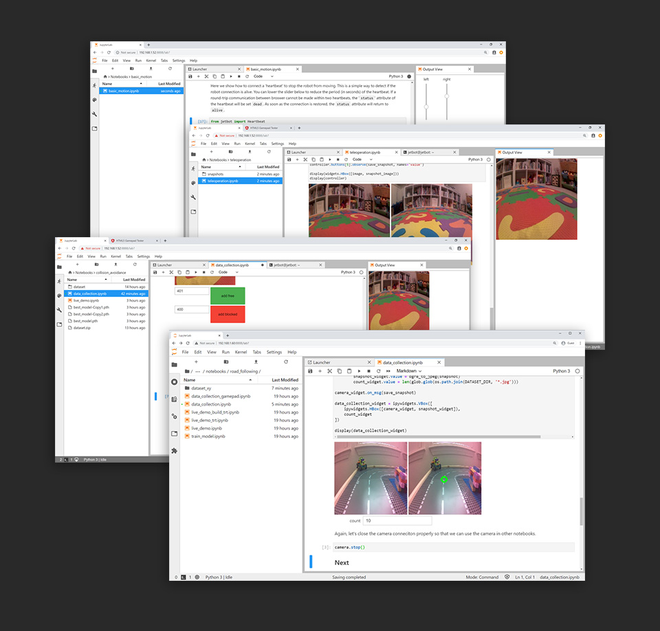 JETANK AI Kit AI 智能履带机器JupyterLab 编程