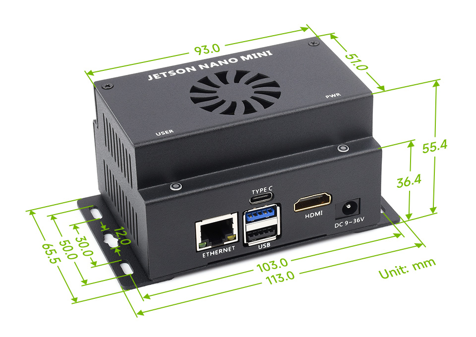 JETSON NANO MINI 主机产品尺寸