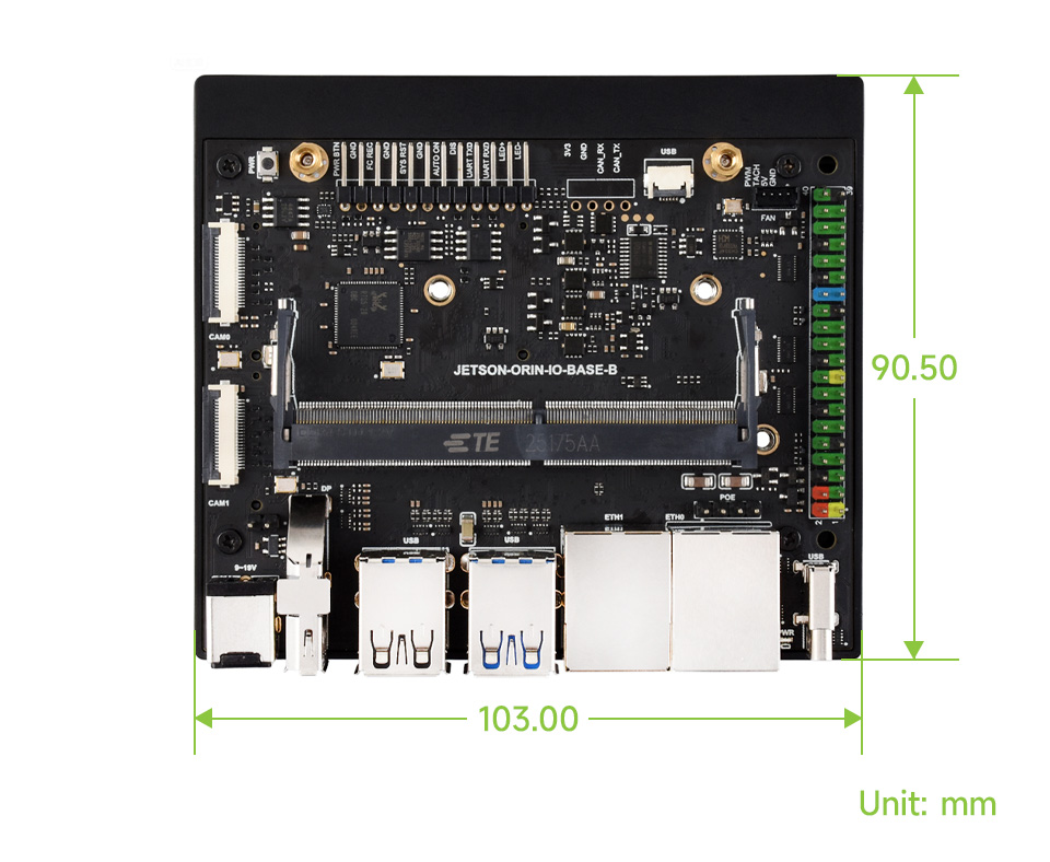 JETSON-ORIN-IO-BASE-B 产品尺寸