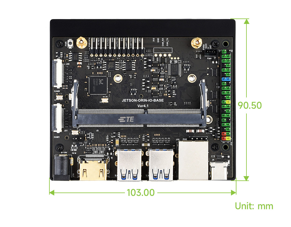 JETSON-ORIN-IO-BASE-H 产品尺寸