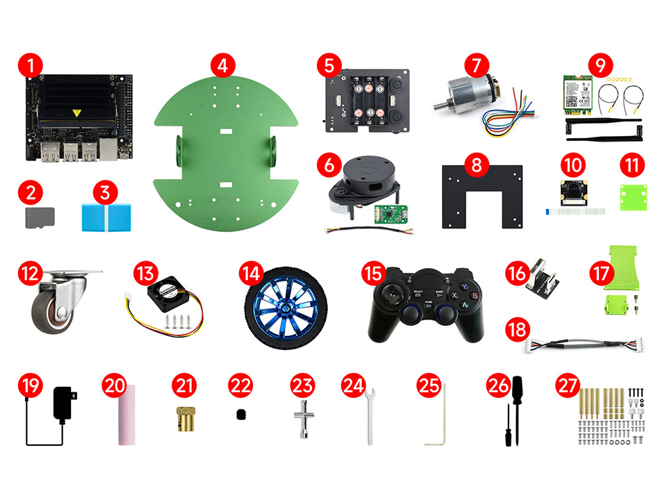 JetBot ROS AI 智能机器人配置清单