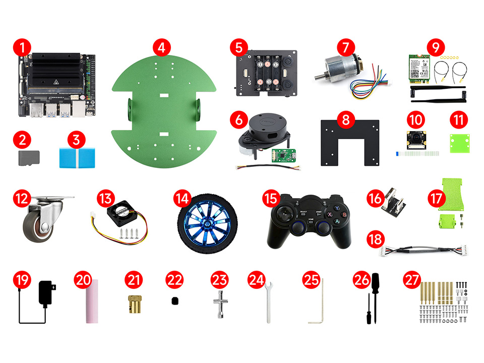 JetBot ROS AI 智能机器人配置清单