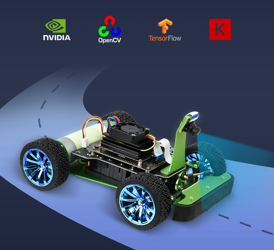 JetRacer Pro 2GB AI Kit AI 赛车机器人 DonkeyCar 开源项目