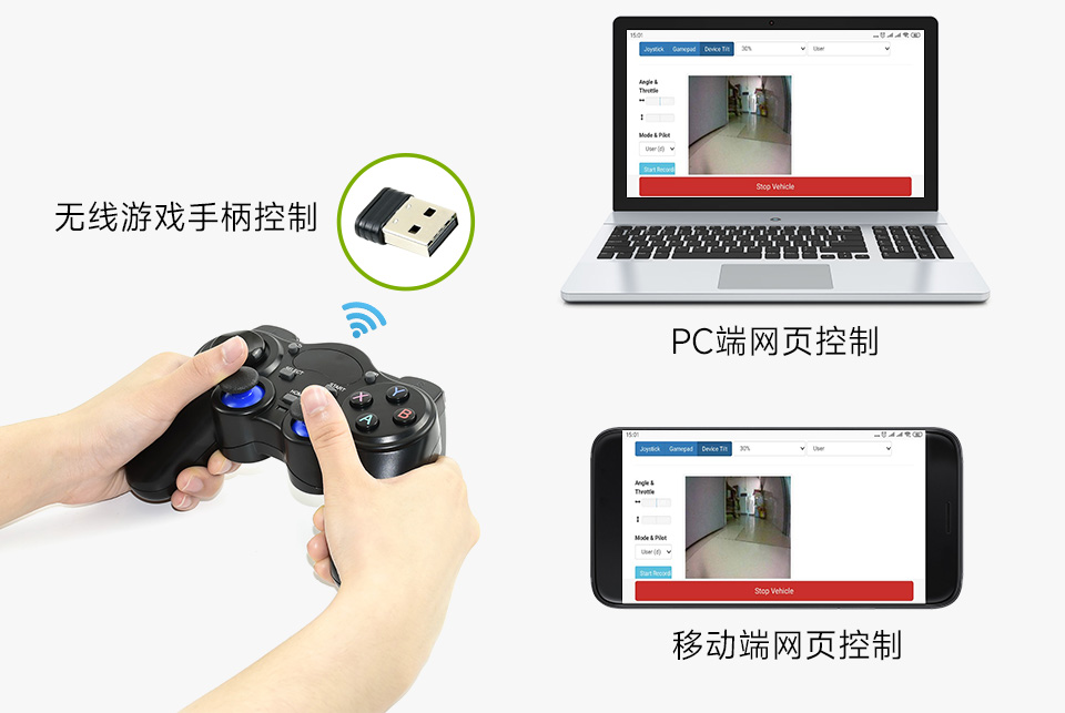 JetRacer Pro 2GB AI Kit AI 赛车机器人多种操控方式