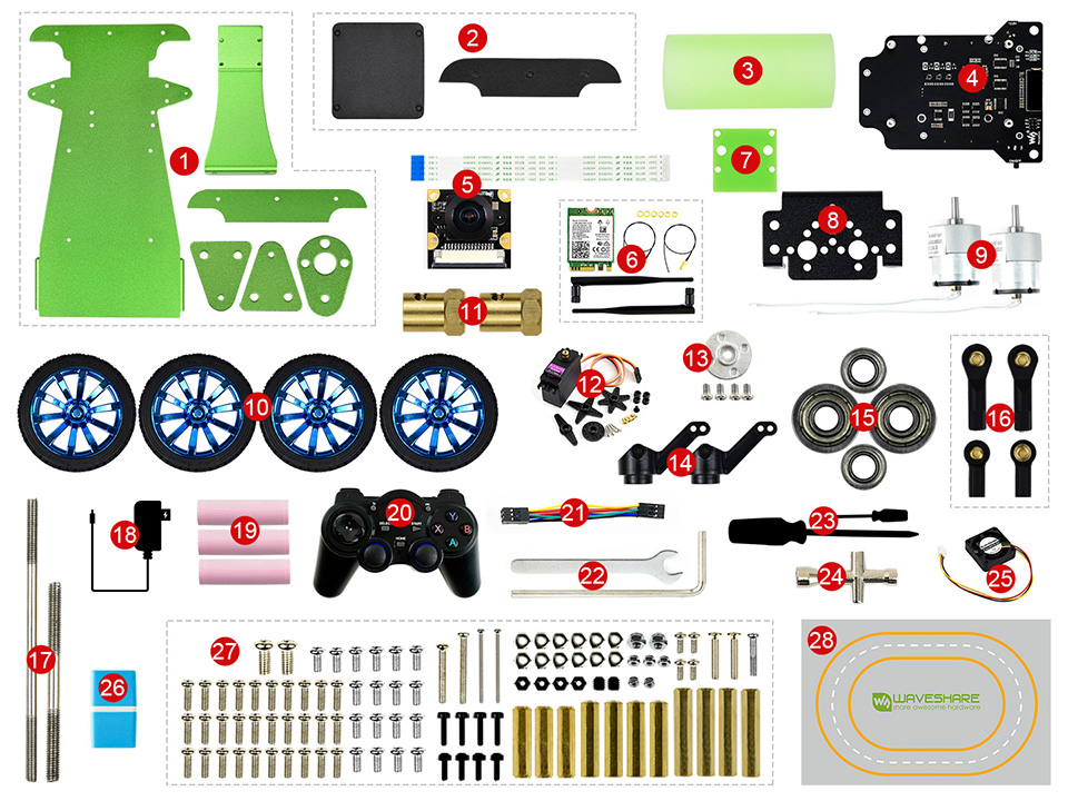 JetRacer Pro 2GB AI Kit AI 赛车机器人配置清单