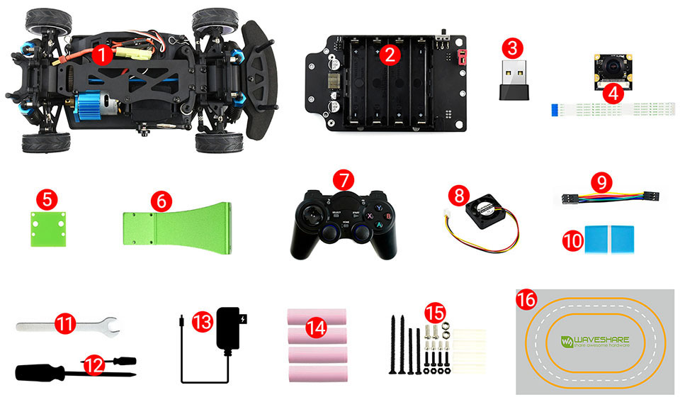 JetRacer Pro 2GB AI Kit AI 赛车机器人配置清单