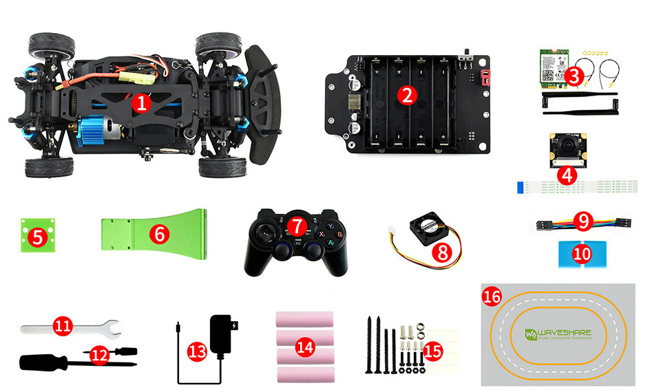 JetRacer Pro AI Kit AI 赛车机器人配置清单