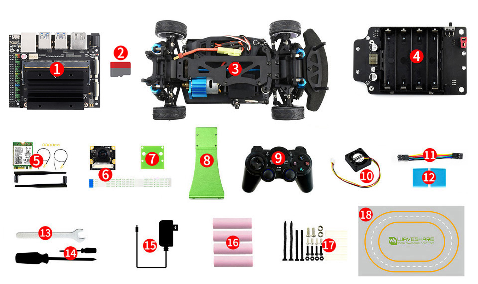 JetRacer Pro AI Kit AI 赛车机器人配置清单
