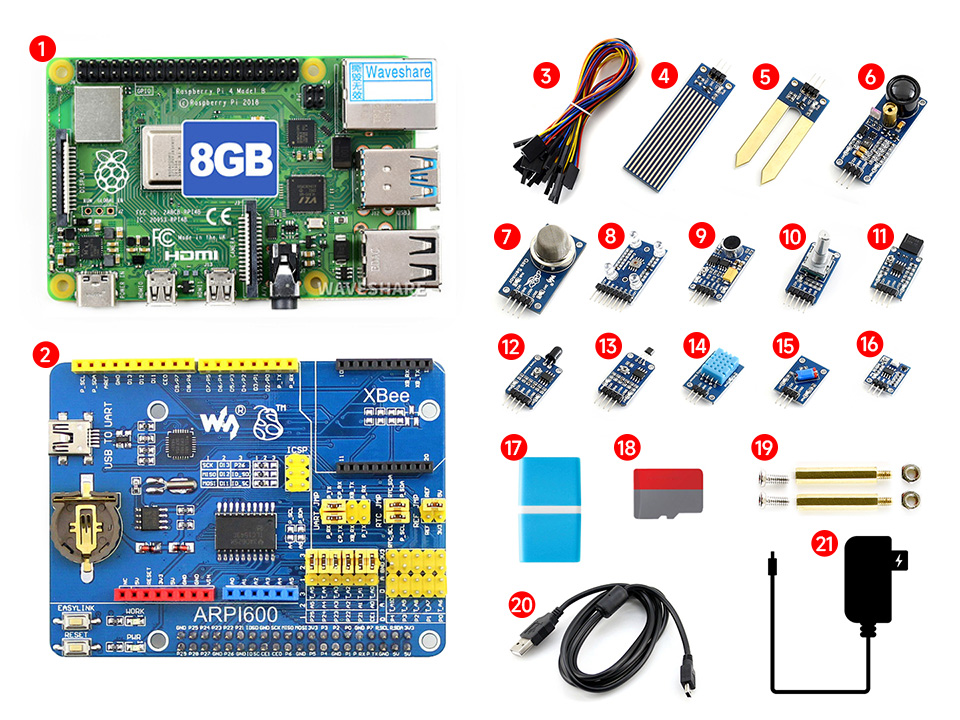 树莓派4代传感器套件配置清单