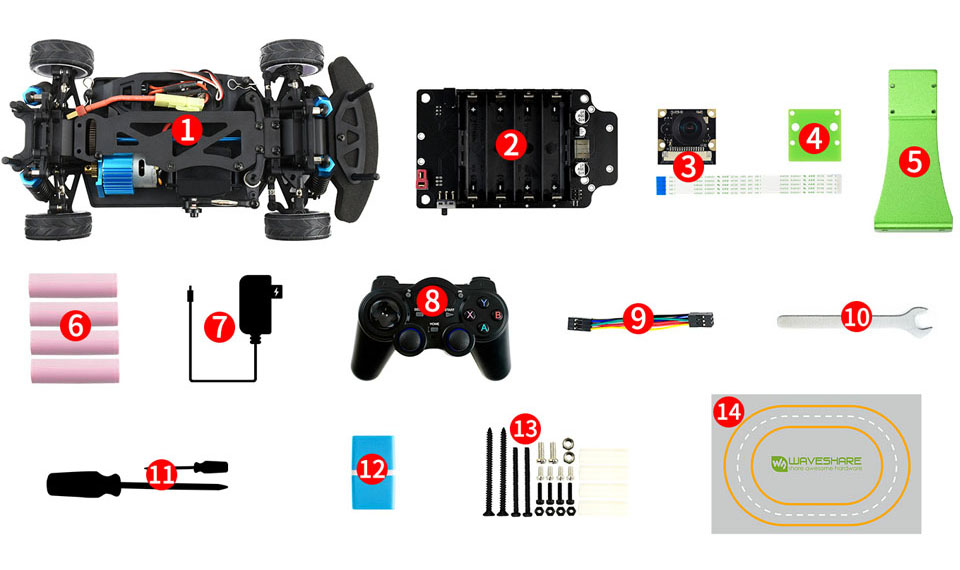 PiRacer Pro AI智能机器人配置包装清单
