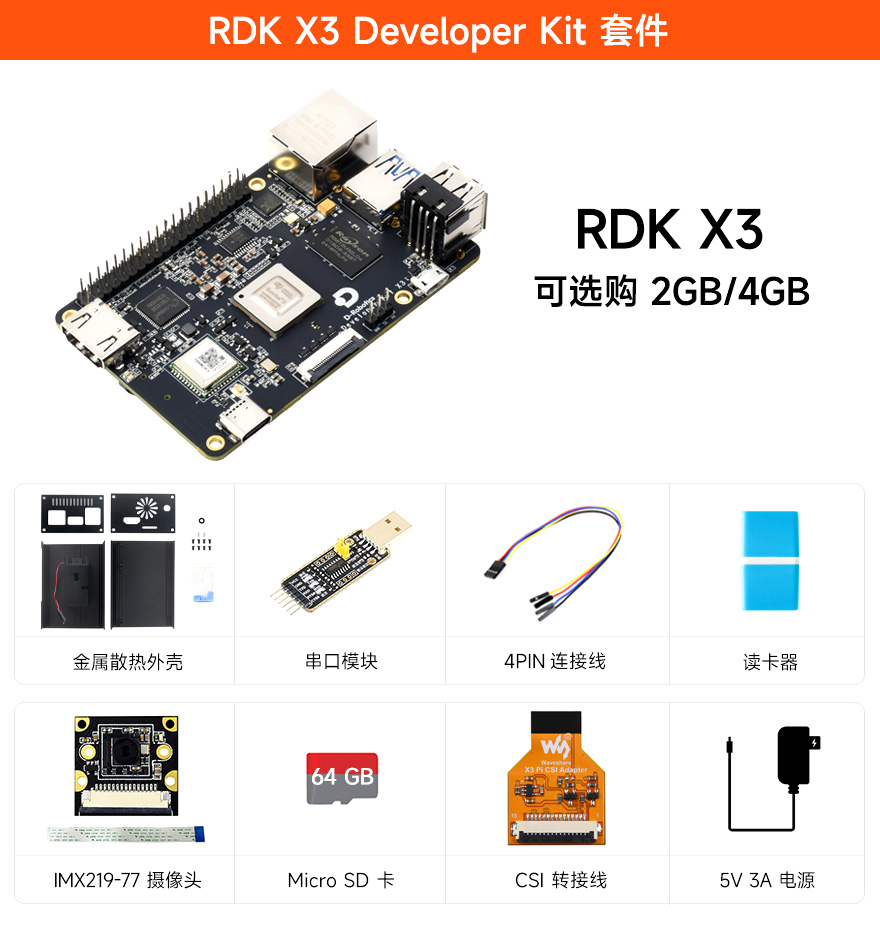 旭日 X3 派 2GB/4G 基础套件